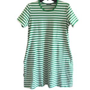 Marimekko Dress Green Stripes With Pockets
